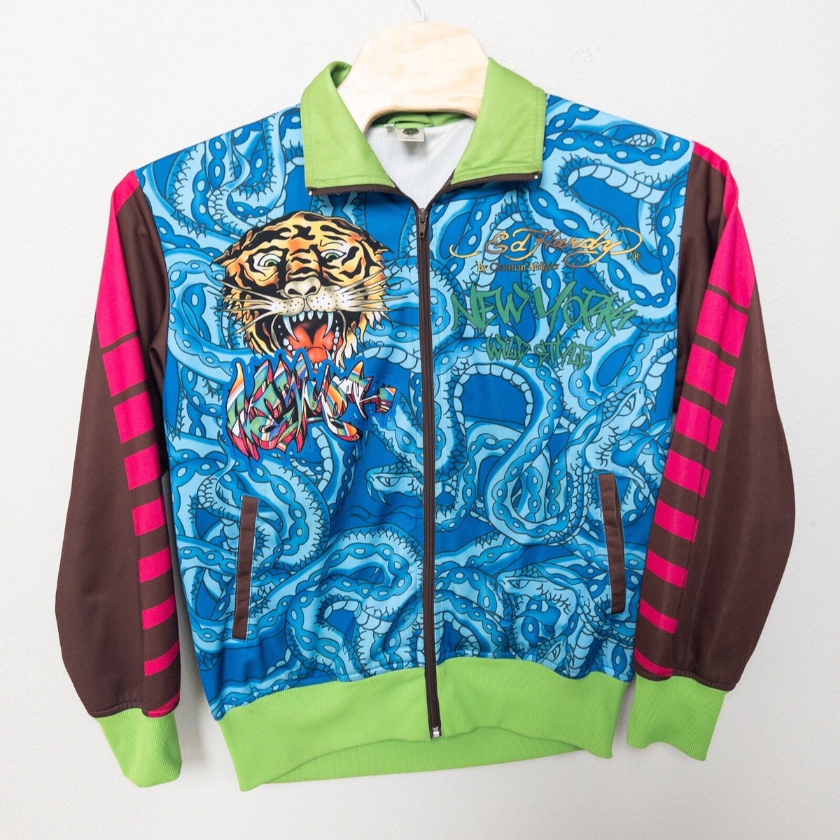 Ed Hardy By Christian Audigier Full Zip Jacket Mens XL NY Wild