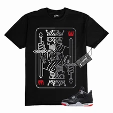 4 Bred Reimagined Cement Grey Varsity Red Summit White Shirt Match KING Jordan