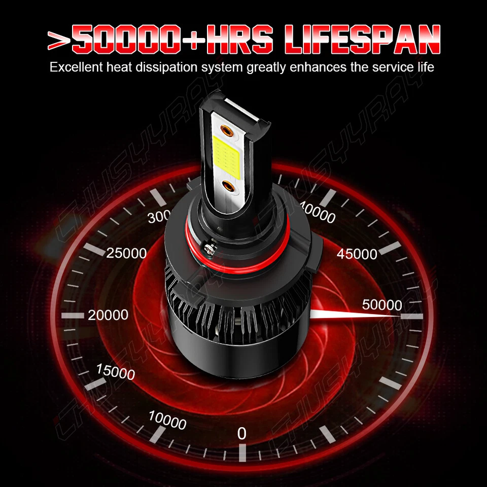 LED Headlight kit High/Low beam Light 4 bulbs combo For 2007-2013 Toyota Solara Foto 4 de 4