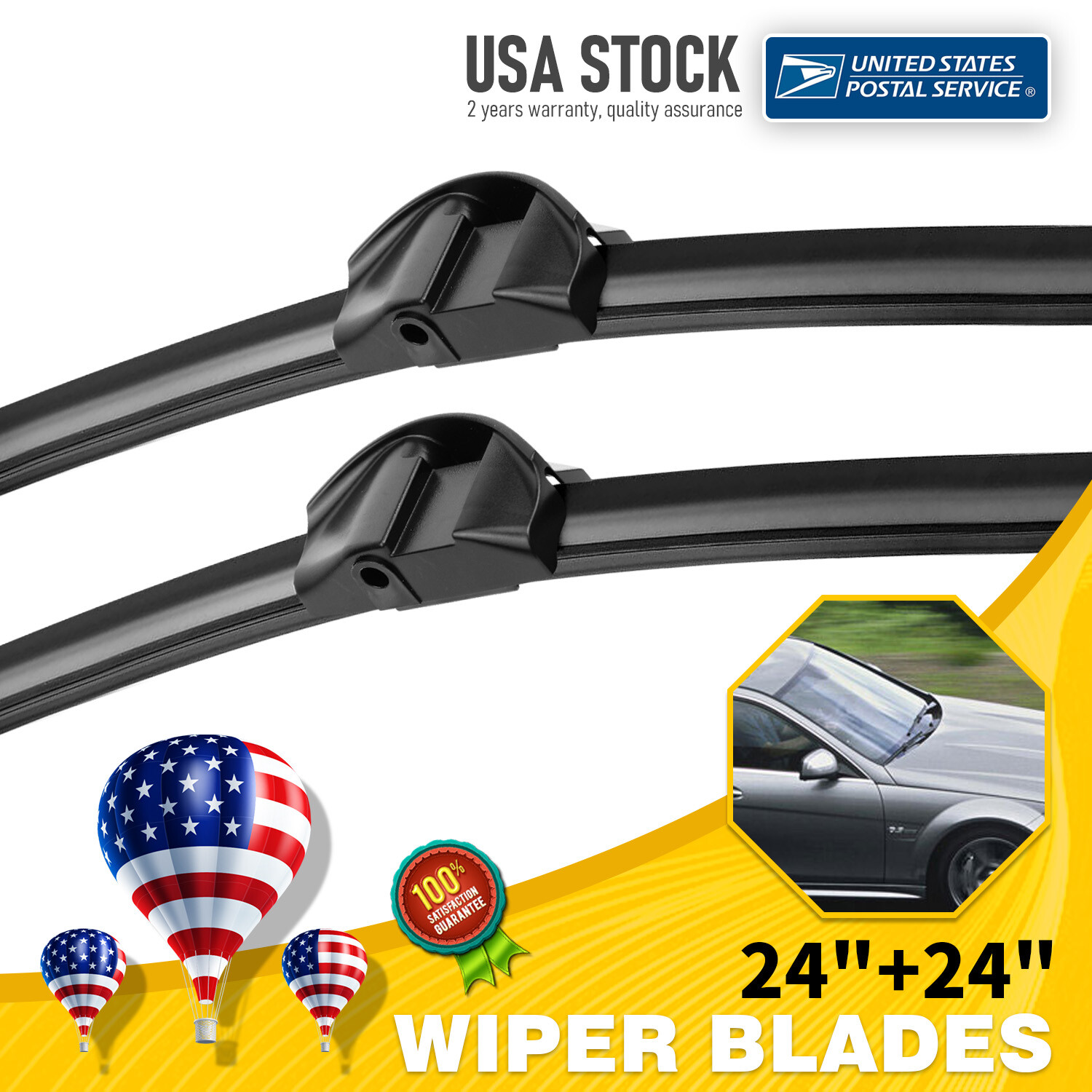Original Equipment Replacement Windshield Wiper Blades Set 24