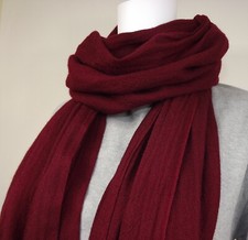 Écharpe Large / étole En Cachemire Et Laine - Rouge Framboise - Qualité Premium - Neuf Avec étiquettes