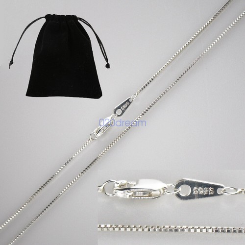 0.8mm Real Solid 925 Sterling Silver 