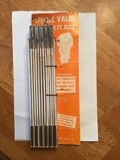 Vintage Amloc Heavy Duty 6 ft Folding Wood Rule White Made In The USA ๐บ๐ธ