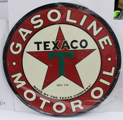 Vintage Texaco Gasoline Motor Oil Rare Advertising 24" Oval Shaped Sign Décor