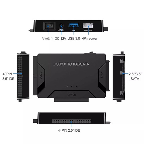 USB 3.0 zu IDE SATA Konverter 2.5" 3.5" Festplatte extern Sata USB Adapter - Bild 5 von 10