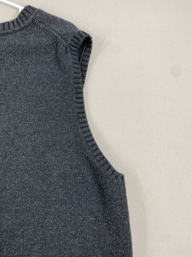 L.L. Bean Vest Mens XL Extra Large Gray V-Neck Knit Sleeveless - Picture 10 of 12