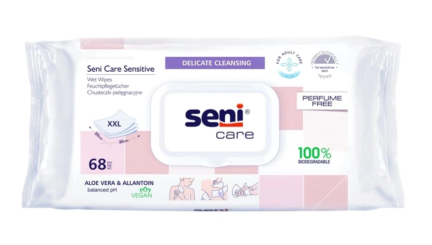 SENI care sensitive Feuchtpflegetücher 68 ST