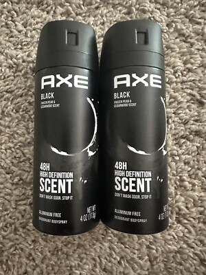 x2 AXE BLACK Cedarwood Deodorant Body Spray (PACK OF 2)