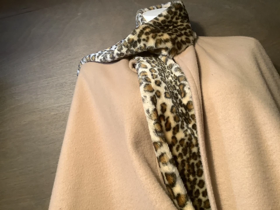 Abrigo Chaqueta Vintage AMANDA SMITH PANCHO CON BUFANDA ADJUNTA BEIGE TALLA XL  Foto 3 de 4