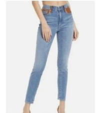 Good American Plus Size 22 Good Legs Suede Mixing Skinny Jeans New