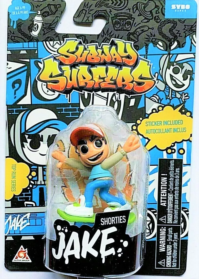 SUBWAY SURFERS SHORTIES RUNNING JAKE FIGURE WITH STICKER