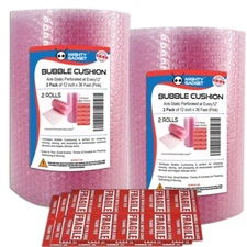 2 Pack Anti-static Bubble Rolls, Air Bubble, 12 Inch x 72 Feet Total