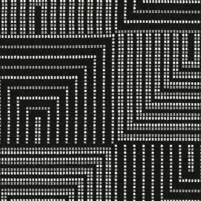 Carnegie Framework 2 Bold Black & White Modern Heavy Woven Upholstery Fabric