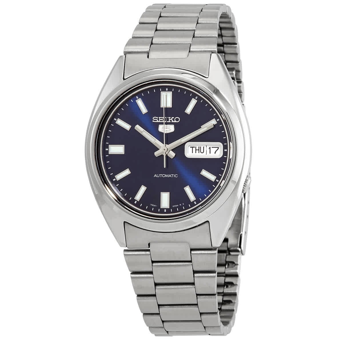Seiko Automatic Blue Dial Silver Band SNX SNXS77K1 Men's Watch