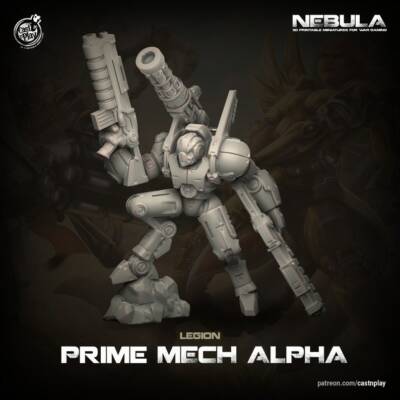 Prime Mech Alpha 32mm Scale Alien Miniature | RPG | Sci fi Cyberpunk Nebula