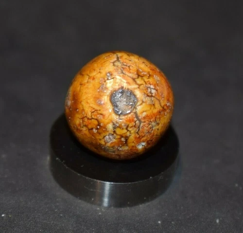 Antique German Bennington Fired Hard Clay Marble Shooter Size .812"=13/16" NM!