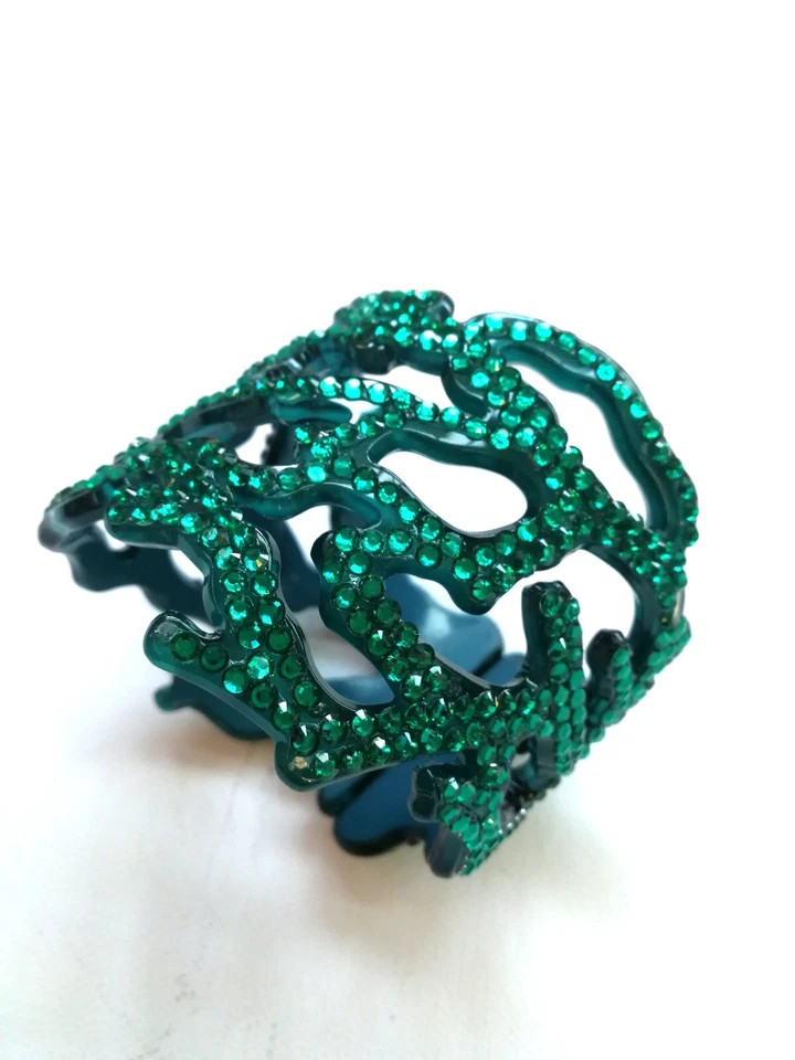 Pulsera Rígida Elegante Joyería de Lujo Mujer Accesorios Strass Cristal Joyería Foto 3 de 4