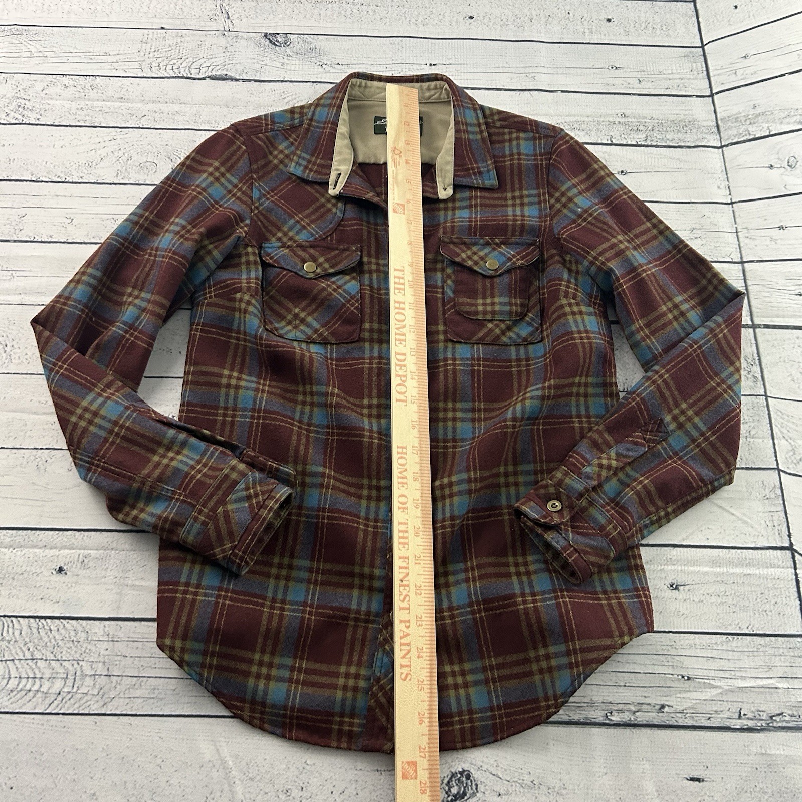 Eddie Bauer Pendleton Wool Plaid Button Front Shi… - image 3
