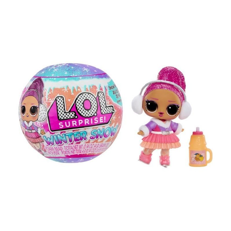 Poupée L.O.L. Surprise Winter Snow de 7,5 cm aux détails pailletés givrés