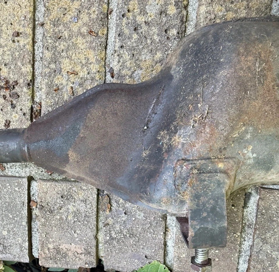 Kawasaki KT250 1975 1976 tubo de escape cámara de expansión y brida 18001-152-21 Foto 3 de 4