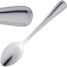 Image of Amefa Bead Dessert Spoon, Dining Spoon Stainless Steel Pack of 12