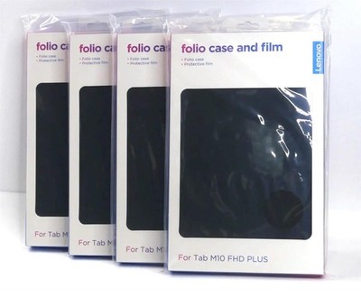 Lot Of 4 Lenovo Folio Case & Film For Tab M10 FHD Plus - Free Shipping
