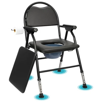 Commode Toilet Chair 83-94CM Adjustable Height Over Toilet Safety Frame Folding