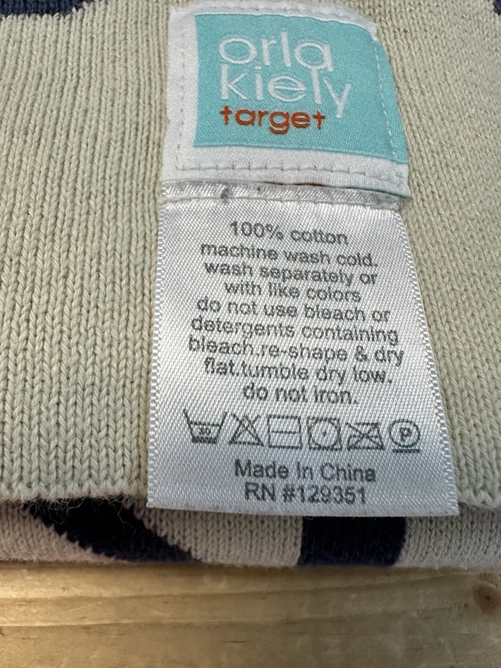 Manta tejida de algodón Orla Kiely Target trenes carros 30x40 Foto 3 de 4