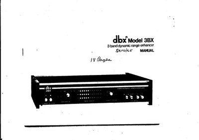 service manual DBX 3BX
