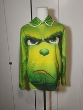 Grinch Hoodie Green T-Shirt Material Youth Large