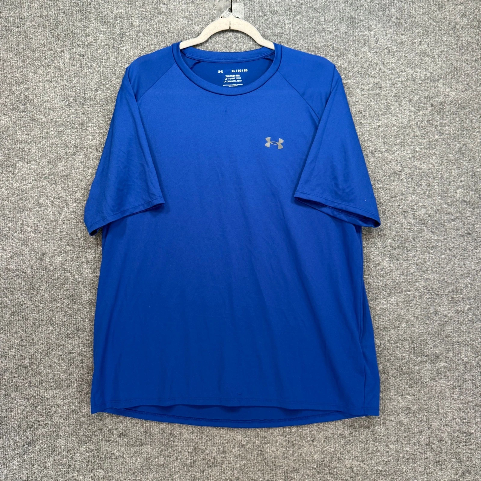 Under Armour Tshirt Mens XL Blue UA Tech Performance Short Sleeve Active Gym