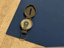 Coleman Engineer Lensatic Compass Camping Hiking Orienteering w/Folding Cap