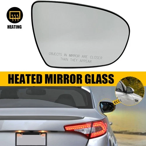 Mirror Glass For 2011-2016 Kia Optima Heated with Backing Plate Passenger Side