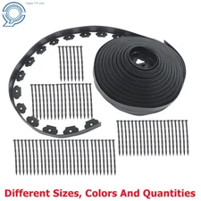 No Dig Lawn Border L-shaped Lawn Garden Edging Kit Plastic With Anchoring Spikes