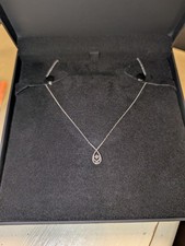 Love verschlungenes Diamant-Halskette 1/4 ct tw Rundschliff 10 K Weißgold 18" Kay