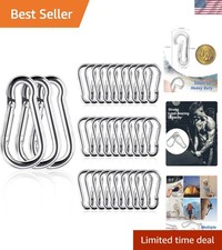 Small Carabiner Clip, 30pcs 1.57inch Mini Carabiners Clips, M4 Stainless Stee...