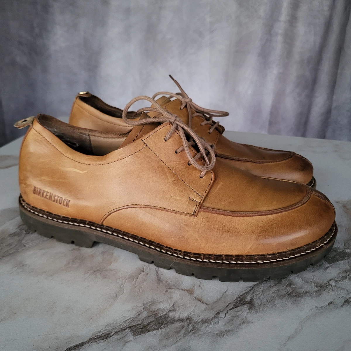 Birkenstock Brown Leather unisex  Slip-On Lace-Up Shoes Birkenstock Men main image 2