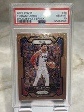 2023-24 Panini Prizm Tobias Harris #88 Bronze Fast Break Prizm /20 PSA 10 Pop 2