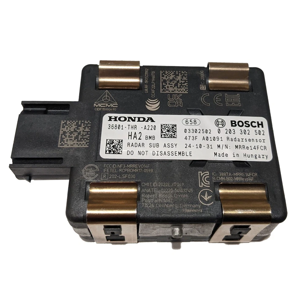 Sensor de radar de distancia delantera de control de crucero adaptativo OEM Honda Odyssey 2021-2024 Foto 2 de 4