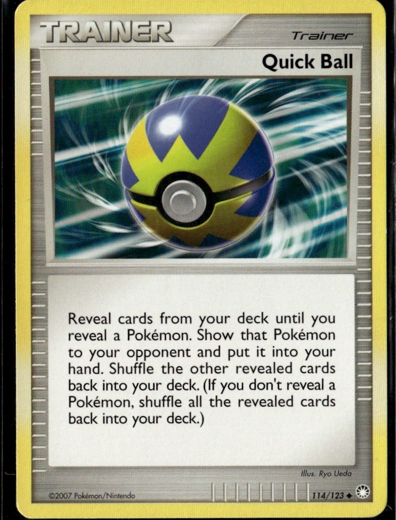 Quick Ball Uncommon Mysterious Treasures 114/123 Trainer Normal Pokemon Card