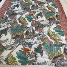 Oversized Tropical Parrot Print Scarf Sarong Swimsuit Coverup 74”x44”