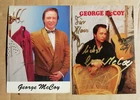 GEORGE MCCOY - 2 AUTOGRAPH CARDS + ORIGINAL AUTOGRAPHS - Approx 15x10.5cm