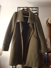 Zara Wool Mix Olive Green/ Khaki Coat size S