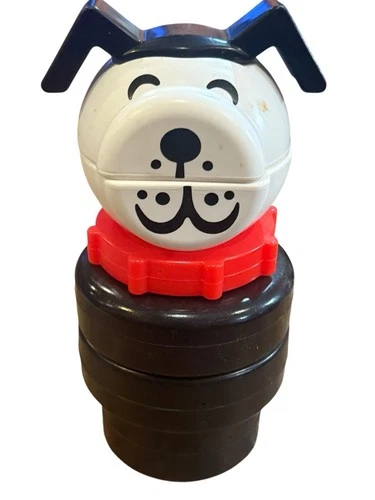 Vtg Fisher Price Stacking Dog Puzzle Lucky Dog # 659 PuzzlePuppy 8.25” 70’s Toy