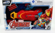 Marvel Avengers Mech Strike Iron Man Strikeshot Gauntlet Toy, 3 NERF Darts