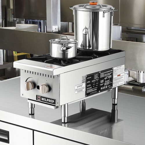 12" Commercial Natural Gas Range 2 Burner Countertop Gas Stove Grate 50,000 BTU - Picture 6 of 6