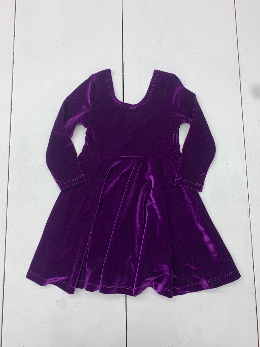 SisiDolls Toddler Girls Purple Long Sleeve Dress Size 2T