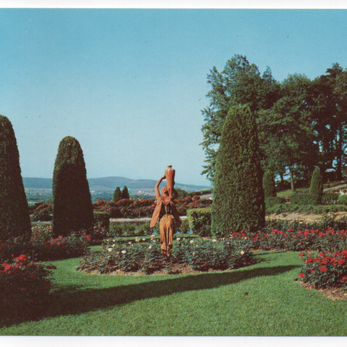 Hershey PA Chinese Arboritae Rose Garden Vista 1964 anuncio escénico postal sin publicar - Imagen 4 de 11