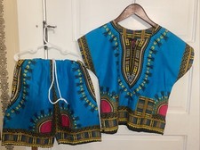 La Roche Casual Cotton Outfit Blue Yellow Red Repeating Patterns