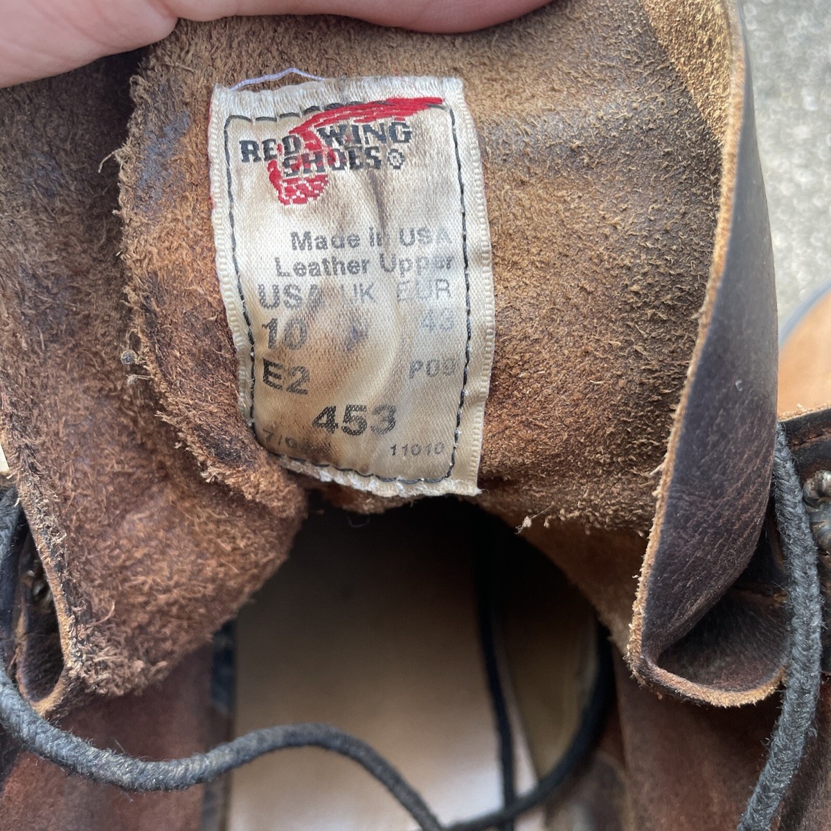 Vintage Red Wing Super Sole 453 Boots Brown Brushed Leather Lace-up Size 9 D Vintage Red Wing 203  main image 4